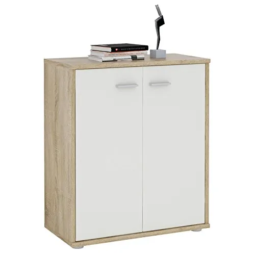 Caro-Möbel Highboard TOMMY, Kommode in verschiedenen Farben - Modernes Highboard mit 2 Türen und praktischem Einlegeboden für mehr Ordnung. Die kratzfeste Oberfläche sorgt für einfache Reinigung und Langlebigkeit. Ideal für jedes Wohnzimmer.