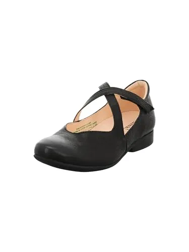 Think! Damen GUAD2 Halbschuhe - Nachhaltig und komfortabel - Hausschuhe aus chromfrei gegerbtem Leder, mit verstellbarem Klettverschluss für perfekten Halt und austauschbarer Innensohle für höchsten Komfort.