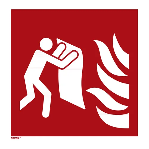 Brandschutzzeichen Feuerlöschdecke, Typ: 11200 - Sonstige Werkzeuge, langnachleuchtend für optimale Sichtbarkeit im Notfall – Sicherheit für Ihr Zuhause oder Unternehmen.