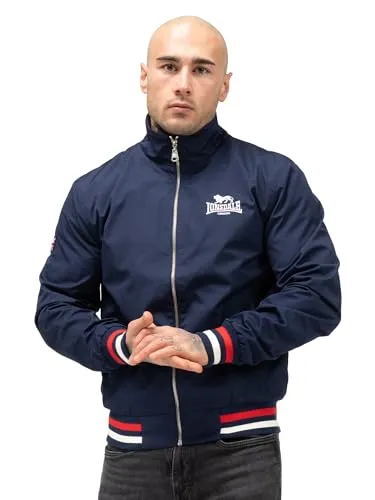 Lonsdale Herren Jacke NEWDIGATE, Navy/White/Red, 3XL - Funktionsjacke mit schmaler Passform (Slim Fit), aus hochwertigem Mischgewebe, mit filigranen Stickereien und praktischen Taschen – ideal für sportliche Aktivitäten.