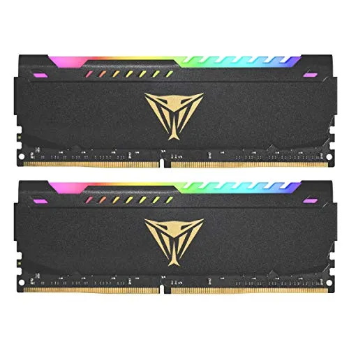 Viper Steel RGB DIMM 16 GB DDR4-3200 Dual-Kit - Arbeitsspeicher mit 16 GB (2x 8 GB), beeindruckendem RGB-Design und INTEL XMP Unterstützung für optimale Leistung und Anpassbarkeit.