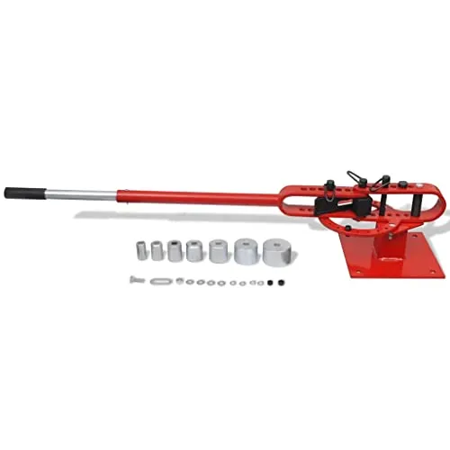 vidaXL Rundbiegemaschine – Biegegerät für präzises Biegen - Schneidwerkzeuge für präzises Biegen von runden Röhren und quadratischen Stangen bis 6 mm Dicke. Ideal für Werkstätten mit 7 Matrizen für vielseitige Designs.