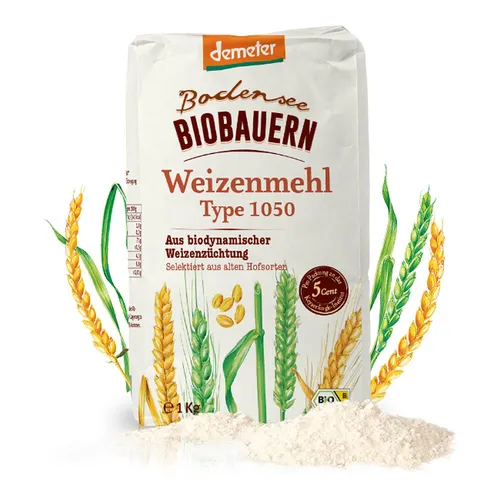 Weizenmehl - Type 1050 1Kg | BODENSEE BIOBAUERN