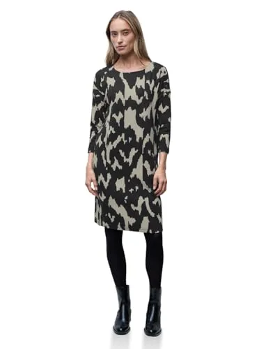 Street One Damen Jacquard-Kleid mit Knöpfen in schwarz von Street One