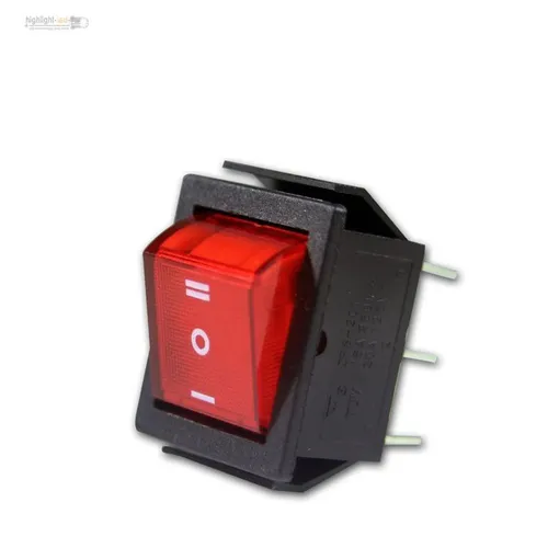 Wippschalter rot, 2-polig, max. 250V/15A Wippenschalter Schalter Umschalter