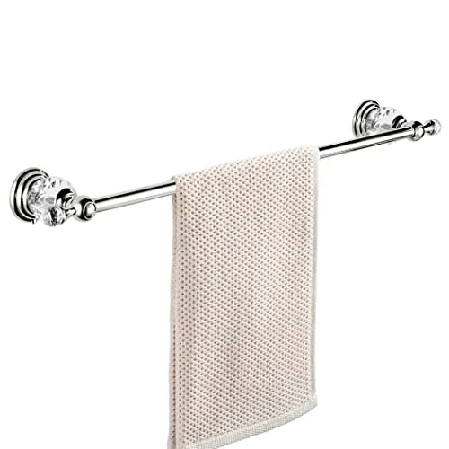 BATHSIR Handtuchhalter aus Chrom, Kristall, 61 cm, für Badezimmer, Handtuchhalter, Wandmontage