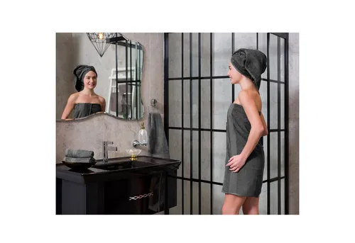 Brielle Handtuch Set Brielle Duschtucher Set - 2pcs anthracite 70x140 cm