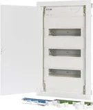 Eaton Kleinverteiler KLV-36HWP-F 178810 - Hohlwand-Kleinverteiler der zweiten Generation mit stabilem Türdrehriegel und umfangreichem Zubehör, ideal für sichere und aufgeräumte Elektroinstallationen.