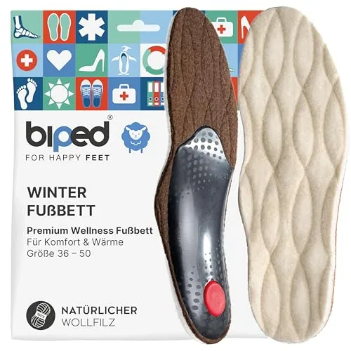 biped Winter Fußbett mit echter Lammwolle von Biped