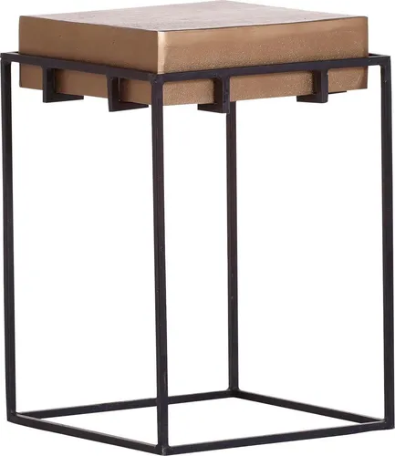 Gutmann Factory Beistelltisch Mix&Match - Gelbes Metallgestell - Couchtisch mit filigranem, messingfarbenem Metallgestell, pflegeleichte Oberfläche und hochwertige Verarbeitung für einen modernen Look in Ihrem Zuhause.