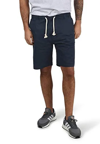 Indicode IDAbbey Herren Chino Shorts Bermuda Kurze Hose mit Stretch Regular Fit, Größe:L, Farbe:Navy (400)