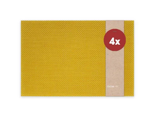 matches21 HOME & HOBBY Platzset Tischsets ELEGANCE 4er Set Gelb als Tischuntersetzer, (4-St), Abwaschbare Platzsets als Tischunterlagen für Ess-Tisch Tisch-Deko