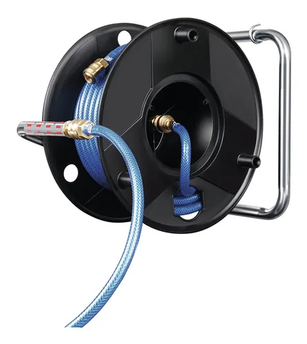 Brennenstuhl Druckluft-Schlauchtrommel 20m 16 bar - Hochwertiger Gewebeschlauch, ideal zum praktischen Auf- und Abrollen in der Werkstatt