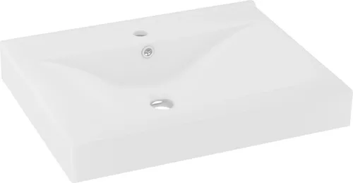 vidaXL Luxus-Waschbecken Matt-Weiß 60x46 cm