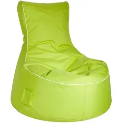 Sitting Point Sessel Swing 300 l Grün - Sitzsack für drinnen und draußen, mit wasserabweisendem Bezug und praktischer Seitentasche für Handy und Co. Genießen Sie höchsten Komfort durch EPS-Perlen für optimale Druckverteilung.