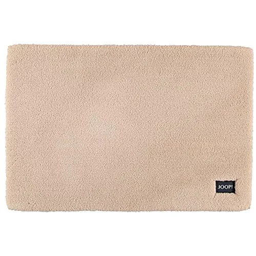 Joop! Badteppich Basic 213 Sand - Badteppich aus hochwertiger Kunstfaser, langlebig und farbintensiv. Ideal für exklusive Badezimmer, rutschfest und waschbar bis 30°C.