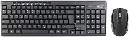 GeneralKeys Funktastatur: Pearl Edition Funk-Tastatur- und Maus-Kombination - Maus-Tastatur-Set im Slimline-Design für ergonomisches Tippen. Mit 2,4 GHz Funktechnologie und 10 Metern Reichweite. Ideales Set für kabelloses Arbeiten.