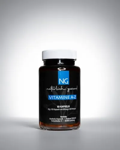 NG natürlich gesund Vitamin A-Z I hochdosierte 18 Vitamine & Mineralien I Nahrungsergänzung für mehr Energie, Vitalität & Leistungsfähigkeit I für den täglichen Bedarf I Kapsel I Deutsche Herstellung