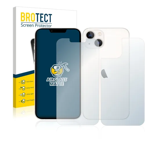 BROTECT Panzerfolie Schutzglas für Apple iPhone 13 (+Rückseite) matt