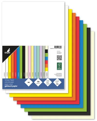 kangaro Multifunktionspapier DIN A4 120 g/qm sortiert 100 Blatt
