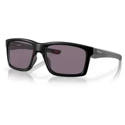 Oakley Mainlink XL Grey Sonnenbrille - Komfortable Sportbrille in Matt-Schwarz - Sportbrillen für aktive Lebensstile mit innovativer UnobtainiumTM-Technologie für sicheren Halt und O MatterTM-Material für Langlebigkeit und Tragekomfort.