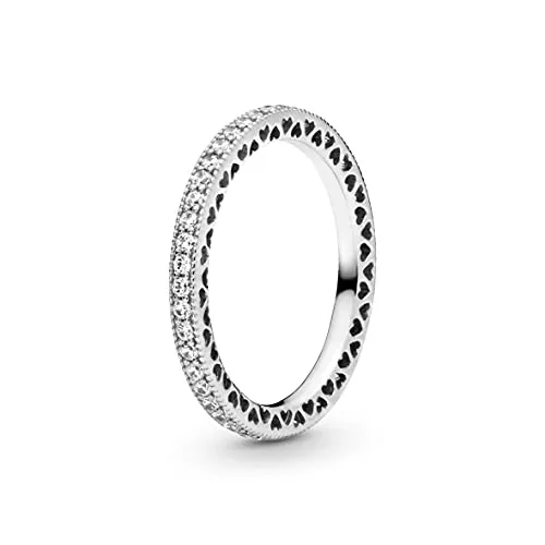 PANDORA Damen-Ring Unendliche Herzen 190963CZ-56 Ringgröße 56/17,8