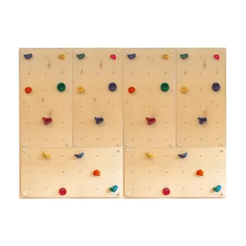 Gartenpirat Kletterwand Indoor IW6 3,90 m² – Bunte Boulderwand für Kinderzimmer - Robuste Kletterwand aus hochwertigem Birke-Multiplex mit 25 bunten Klettersteinen. Ideal für motorische Förderung und individuelles Spielvergnügen im Innenbereich. Schnell montierbar dank vormontierter Teile.