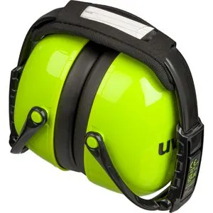 Uvex Kapselgehörschutz K2, 2600012, faltbar, grün - Hoher Tragekomfort - Gehörschutz für Erwachsene mit 31 dB SNR, ideal für Baustellen und laute Umgebungen. Faltbar für einfachen Transport und mit komfortablen Dichtkissen für optimale Passform.