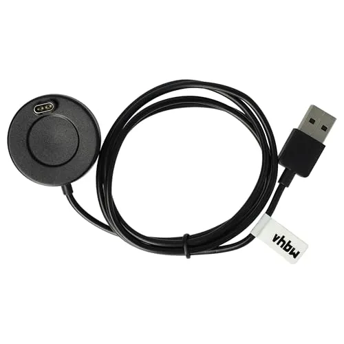 vhbw USB-Ladestation kompatibel mit Garmin Enduro, 2 Smartwatch - Ladeschale mit Aufladekabel, 100 cm Schwarz