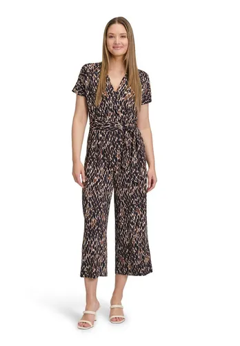 Betty Barclay Damen Jumpsuit mit Eingrifftaschen - Jumpsuit in figurumspielender Passform mit V-Ausschnitt und praktischen Eingrifftaschen. Das weiche Jersey-Material und der trendige Animal-Print sorgen für hohen Tragekomfort und einen femininen Look – ideal für jeden Anlass.