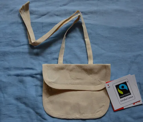 Brustbeutel, Portemonaie zum Umhängen, Baumwolle bemalen,anmalen.Fair Trade 1