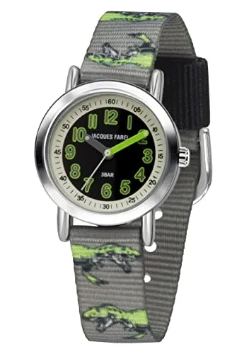 JACQUES FAREL Kinder-Armbanduhr Lernuhr mit T-Rex Motiven von JACQUES FAREL
