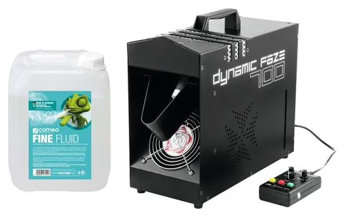 Eurolite Dynamic Faze 700 Dunstnebelmaschine - Licht & Bühne - Benutzerfreundliche Maschine für feinen, transparenten Nebel, ideal zur Inszenierung von Licht- & Laserstrahlen, inklusive 5L Nebelfluid und Kabelfernbedienung.