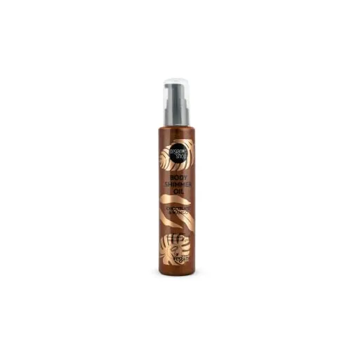 Organic Shop Body Shimmer Oil Chocolate & Mango, 100 ml - Luxuriöses Körperöl mit Kakao- und Mango-Extrakten für einen strahlenden Glanz. Ideal für pflegende Hautpflege, die den ganzen Tag anhält und Ihre Haut zum Leuchten bringt.