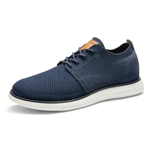 Bruno Marc Herren Sneaker Mesh Sneakers Oxfords Leichte Schuhe Atmungsaktives Obermaterial Memory Foam Insole Leichte Außensohle,Size 41.5,Dunkel/Blau,GRAND-01