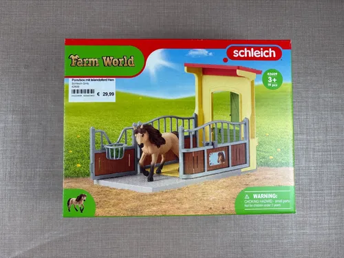Schleich Spielwelt FARM WORLD Ponybox mit Islandpferd Hengst (42609)
