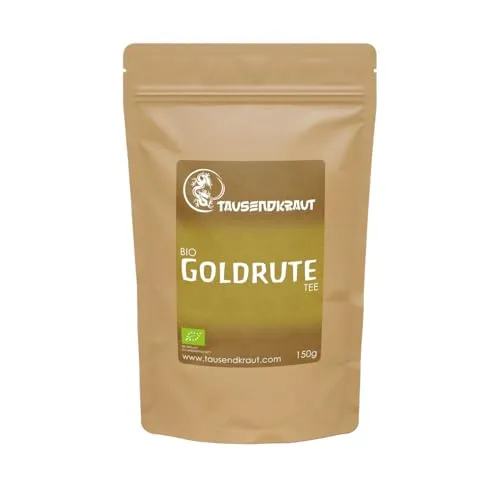 Goldrutentee Bio 150g | Premium Goldrutenkraut aus kontrolliert biologischem Anbau | Wohltuender Tee aus der Gewöhnlichen Goldrute | Perfekt für Entspannung