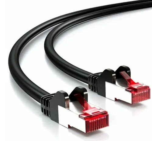 deleyCON 10x0,25m CAT6 Patchkabel - Gigabit LAN Netzwerkkabel, S/FTP für schnelle Datenübertragungen und hohe Netzwerkstabilität