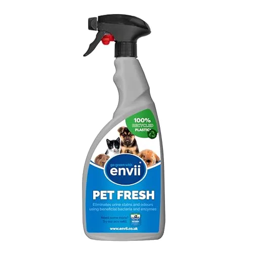 Envii Pet Fresh Enzymreiniger Konzentrat 750ml - Hundeurin/Katzenurin Geruchsentferner & Fleckenentferner Gegen Alle Gerüche, Reinigung auf Sofa, Sessel, Matratze, Auto,