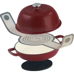 Mahlzeit Gusseisen Brottopf Set emailliert 6,4 Liter Dark Cherry