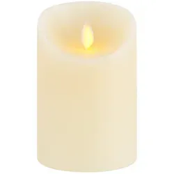 Vintage Echtwachs LED Kerze 7,5 cm – Flammenloses Ambiente in weiß von Marrakesch Orient & Mediterran Interior