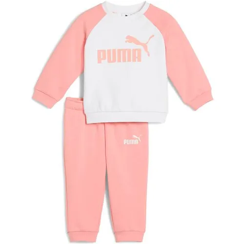 PUMA Unisex Baby MINICATS ESS Raglan Crew Set FL INF, Pink Fruit, 80
