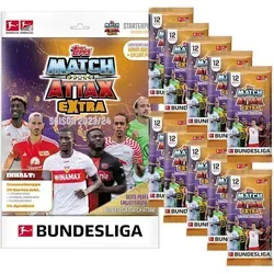 Topps Match Attax EXTRA Bundesliga 2023/24 - Starterset mit 10 Boostern - Sammelkarten für Fußballfans: Enthält 1 Starter + 10 Booster mit insgesamt 120 Karten, darunter Spielerkarten von Bundesliga-Stars und limitierte Auflagen für spannende Sammlermomente!