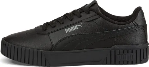 PUMA Damen Carina 2.0 Sneaker - Stylischer Komfort in Schwarz, 37 EU - Damen-Sneaker mit hochwertigem Leder-Obermaterial, perfekter Passform und trendigem Design für lässige Outfits und maximalen Komfort.