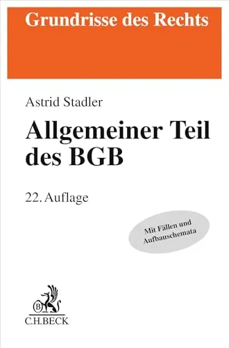 Allgemeiner Teil des BGB (Grundrisse des Rechts) - Fundiertes Lehrbuch zum Allgemeinen Teil des BGB, ideal für Jurastudenten und Rechtsinteressierte. Klare Struktur und umfassende Erklärungen erleichtern das Verständnis komplexer Rechtsinhalte.