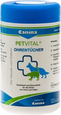 PETVITAL Feuchttücher f.Ohren vet. 120 St