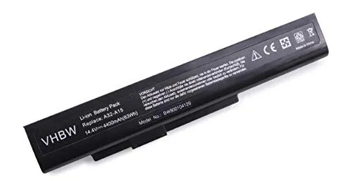 vhbw 1x Akku kompatibel mit Medion Akoya MD98780, MD98383, MD98109, MD97889, MD98308, MD97888 Notebook (4400 mAh, 14,4 V, Li-Ion)