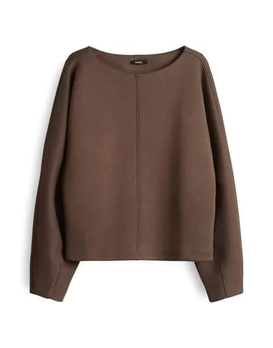 OPUS Damen Sweatshirt | Gilan Regular weiches Sweatshirt mit Ballonärmeln Cocoa, 36