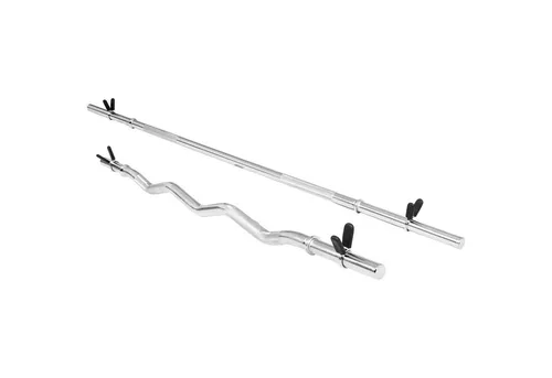 GORILLA SPORTS Langhantel Hantelstangen Set, inkl. Langhantelstange 170cm, SZ Curlstange 120cm