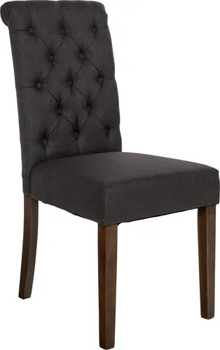 CLP Esszimmerstuhl Lisburn I Chesterfield Design, schwarz